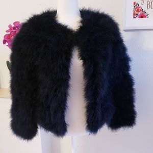 BCBG feather jacket
